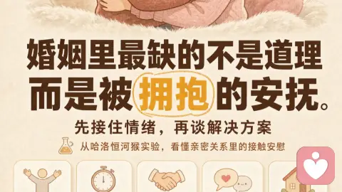 从“铁丝妈妈”到“绒布妈妈”:婚姻中身体安抚的心理功能与重建路径